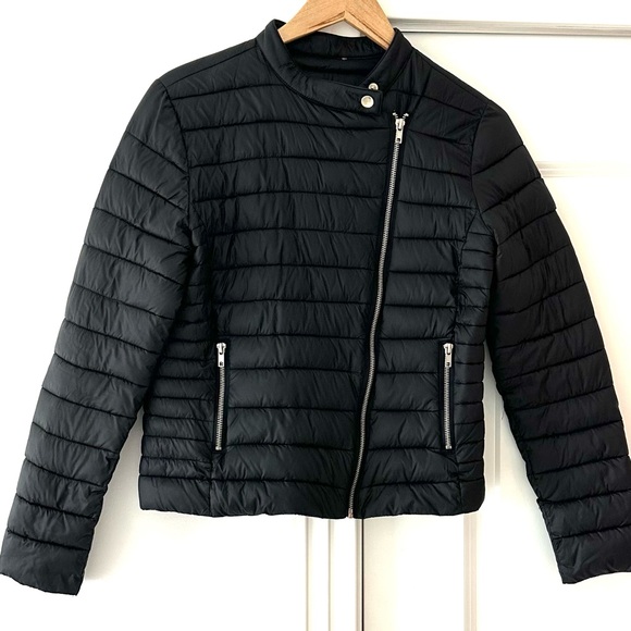 Puffer Moto Cropped Jacket - Picture 1 of 7